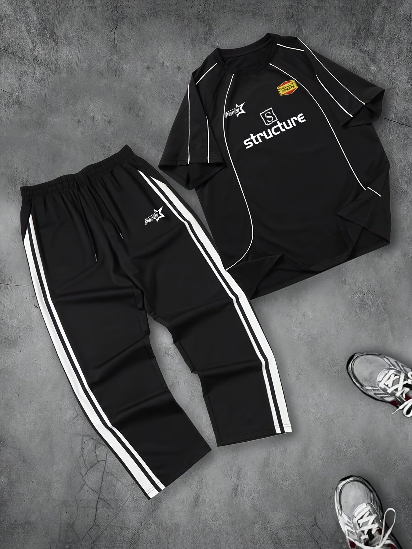 Racing T -Shirt & Drawstring Pants 2 Piece Set