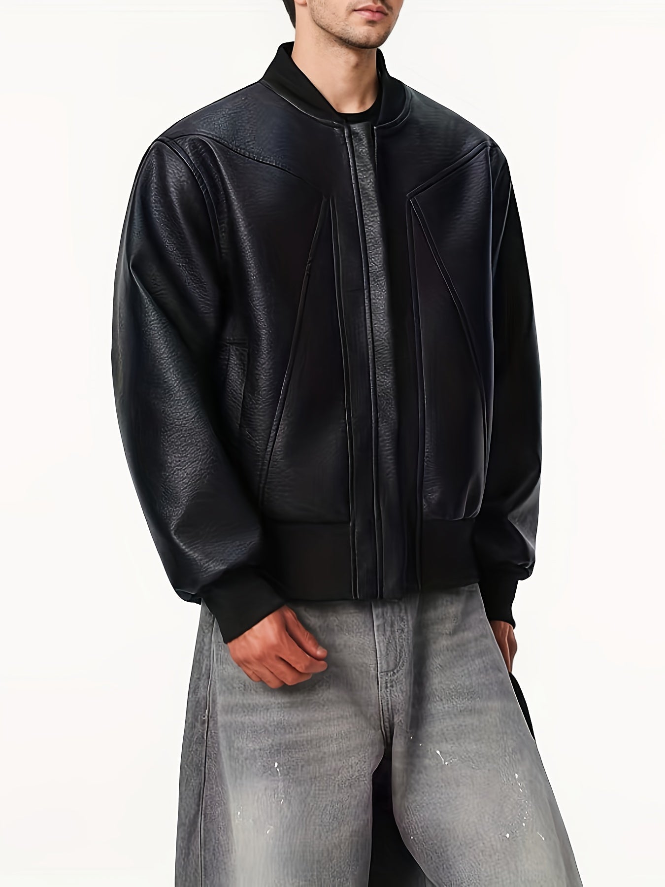 High-End Street Sport Casual Leather PU Jacket