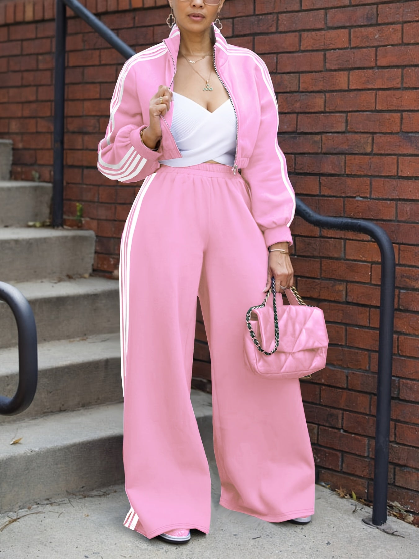 Women's Striped Two-Piece Set