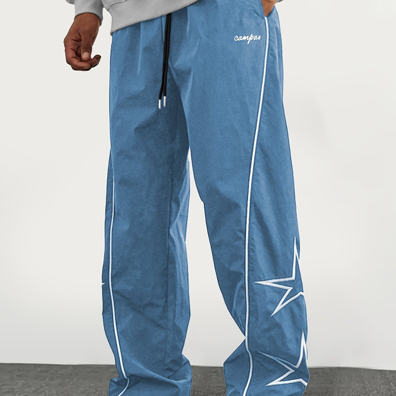 Casual Embroidered Star Trackpants