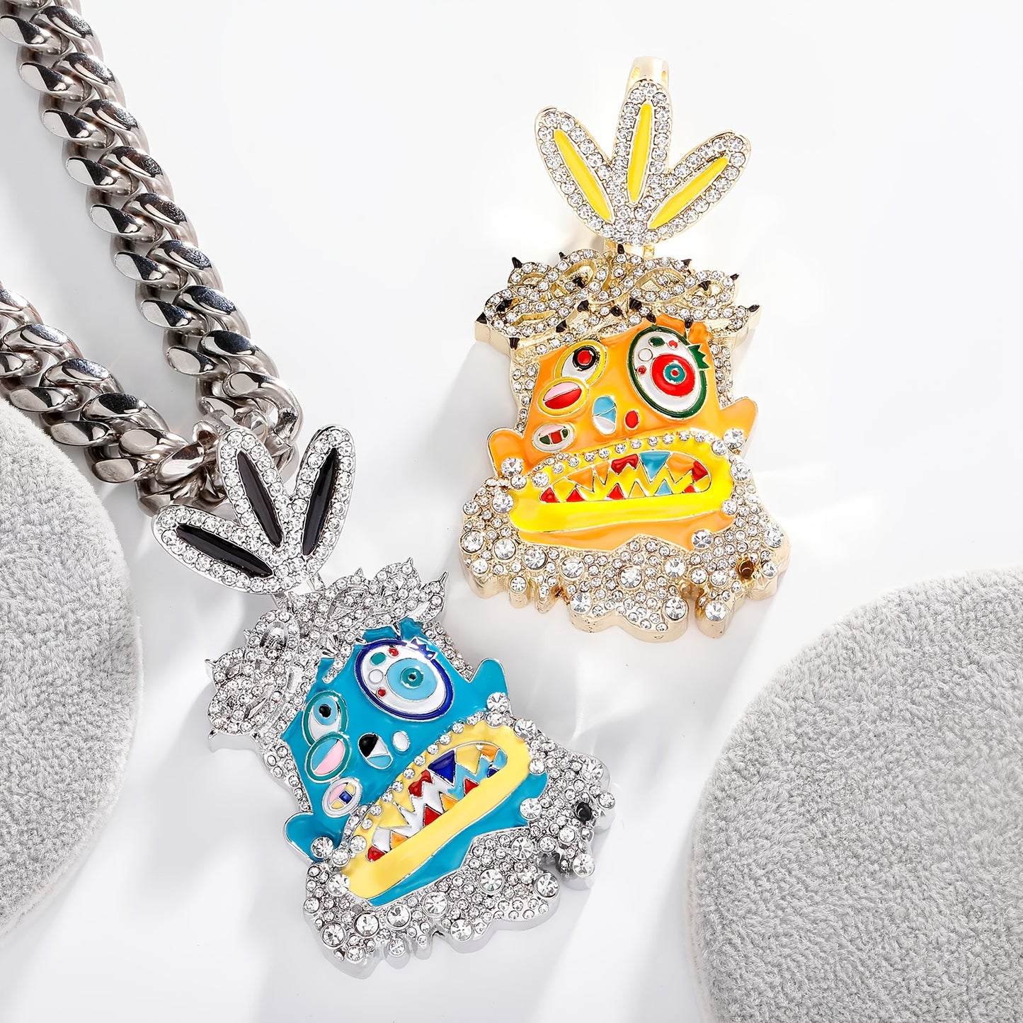 Colorful Enamel Pendant Necklace