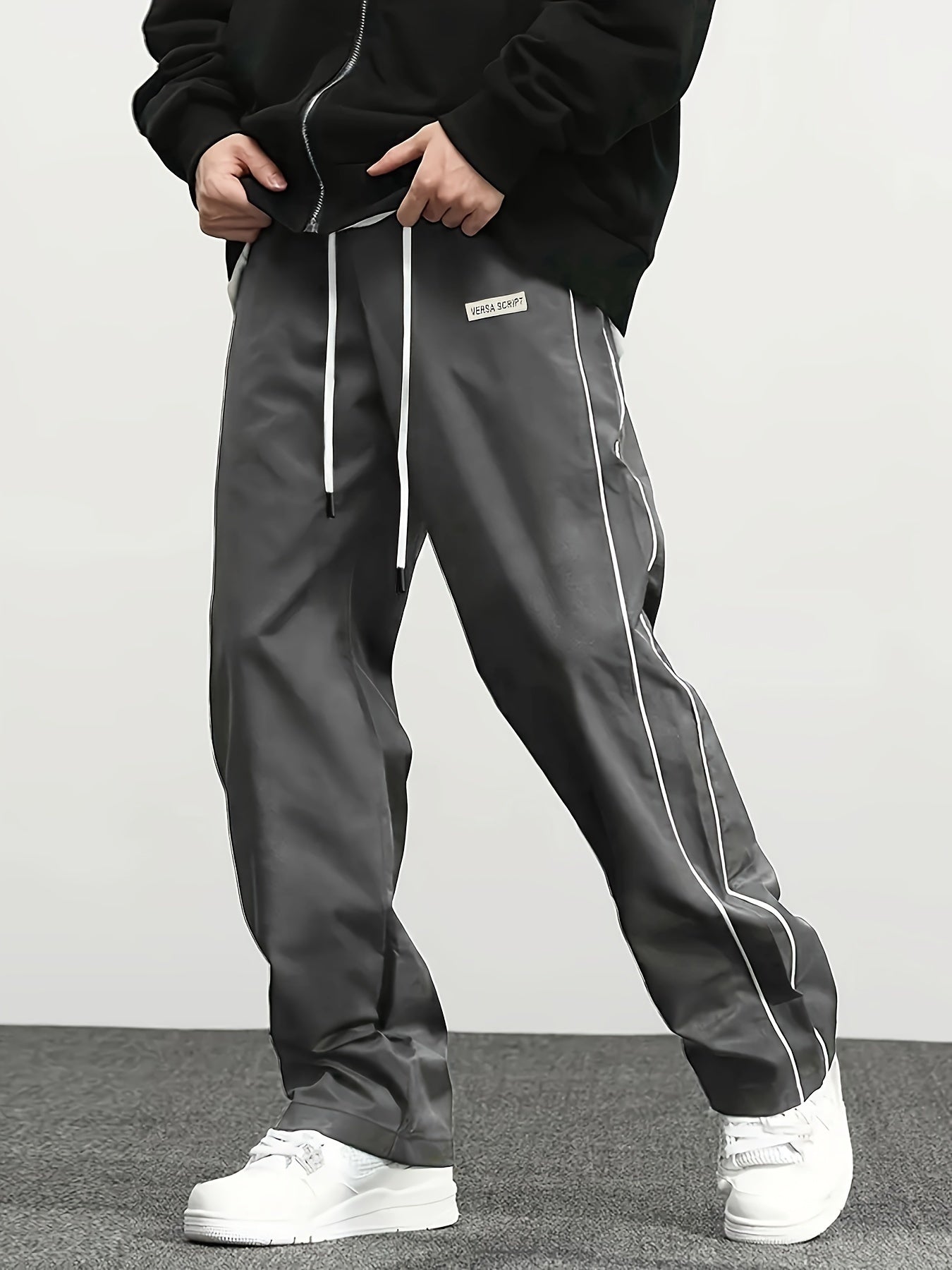 Long Straight Drawstring Pants