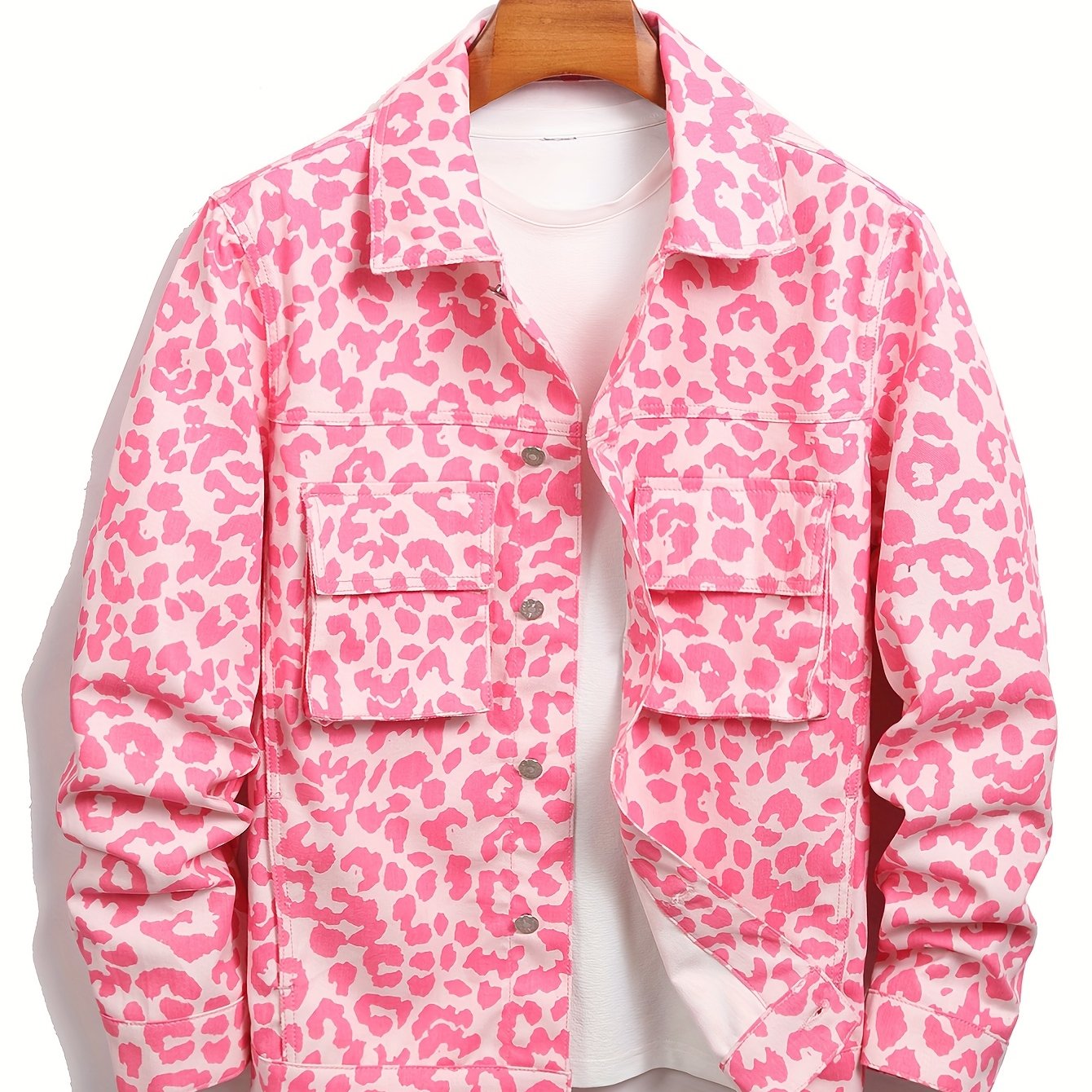 Leopard Print Denim Jacket