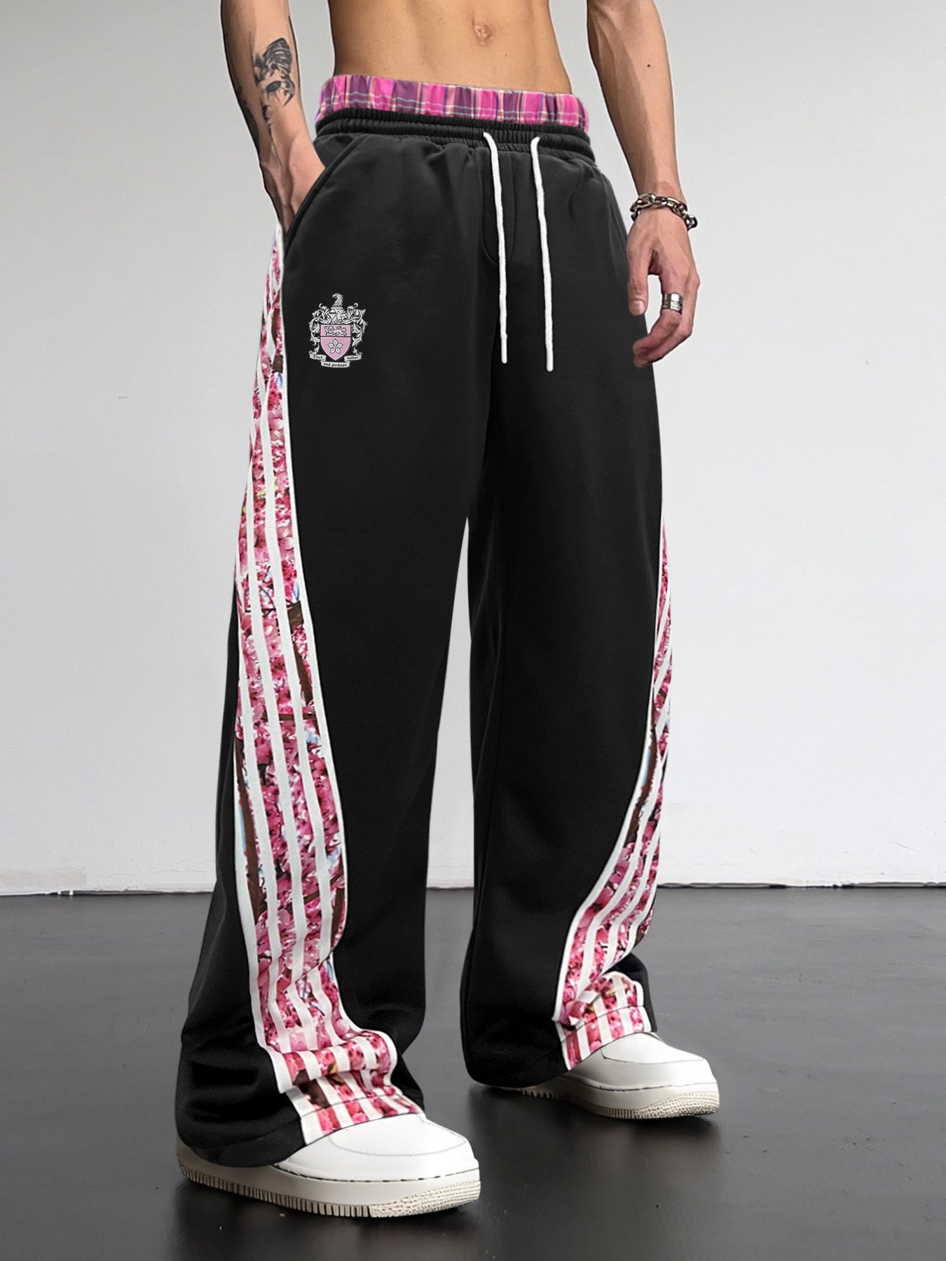 Vintage Patchwork Stripe Sweatpants