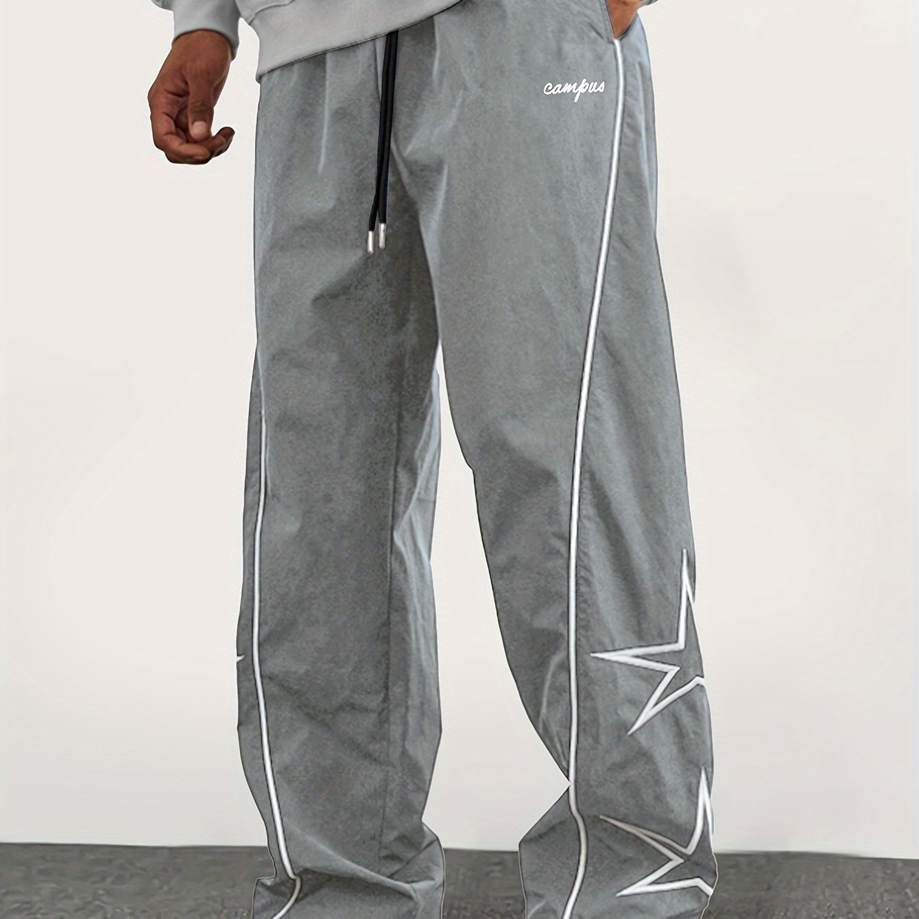 Casual Embroidered Star Trackpants