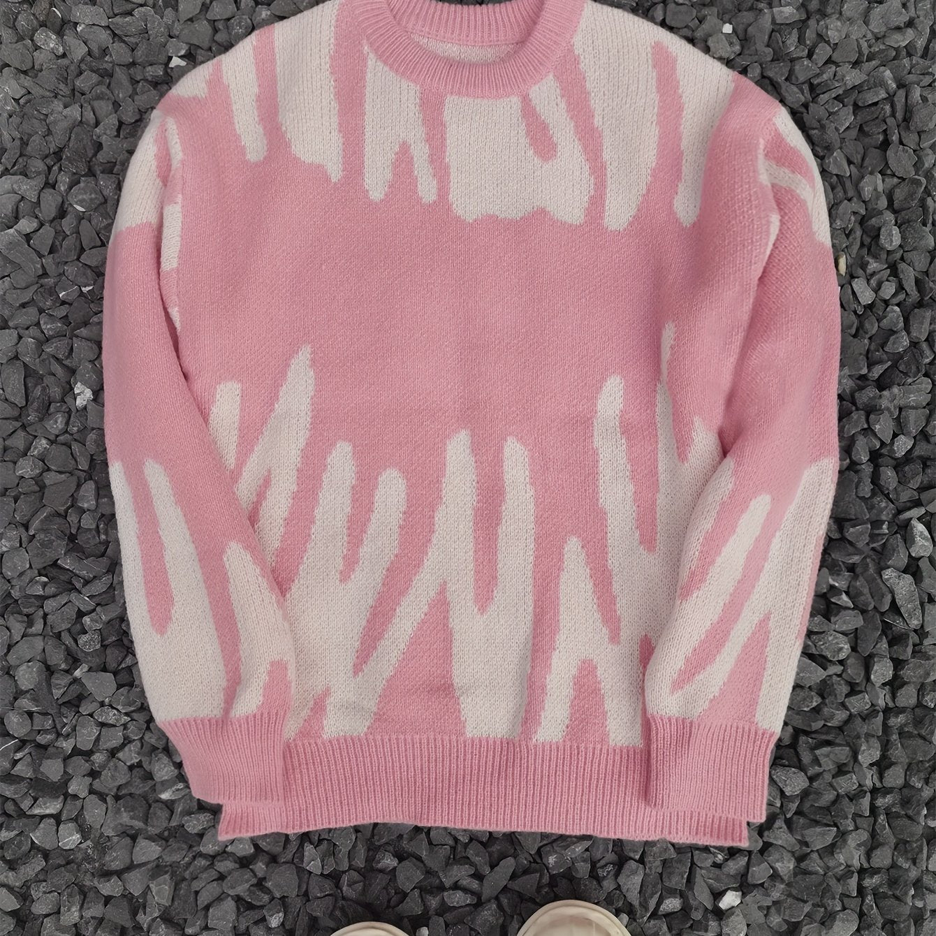 Zebra Print Pullover Sweater