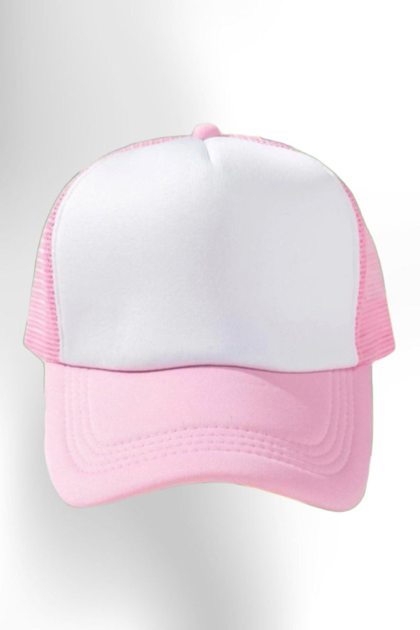 CUSTOM TRUCKER CAP - Light Pink