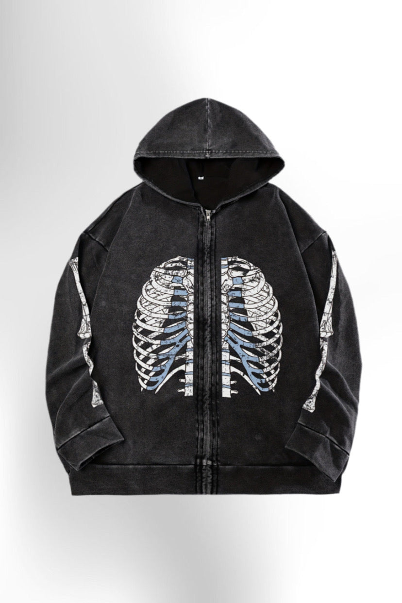 Skeleton Print Hoodie