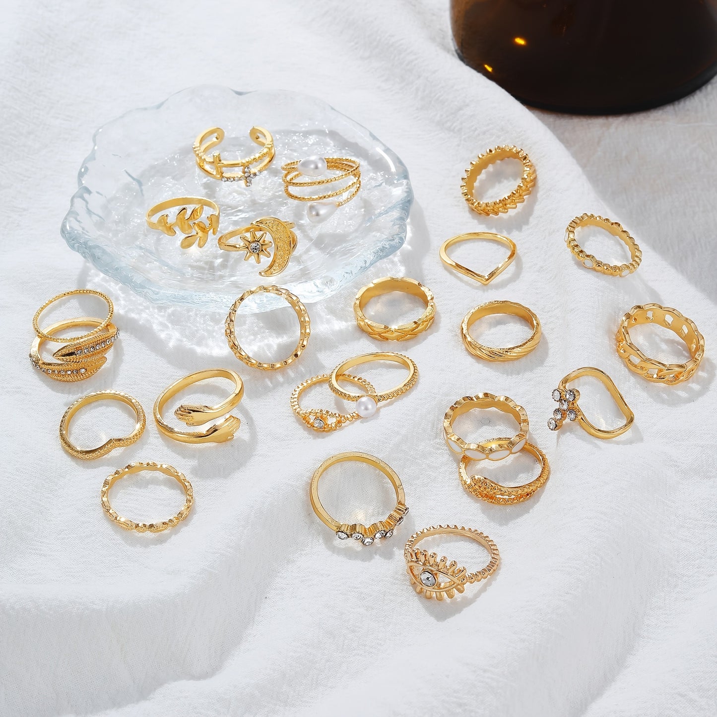 23pcs retro ring set