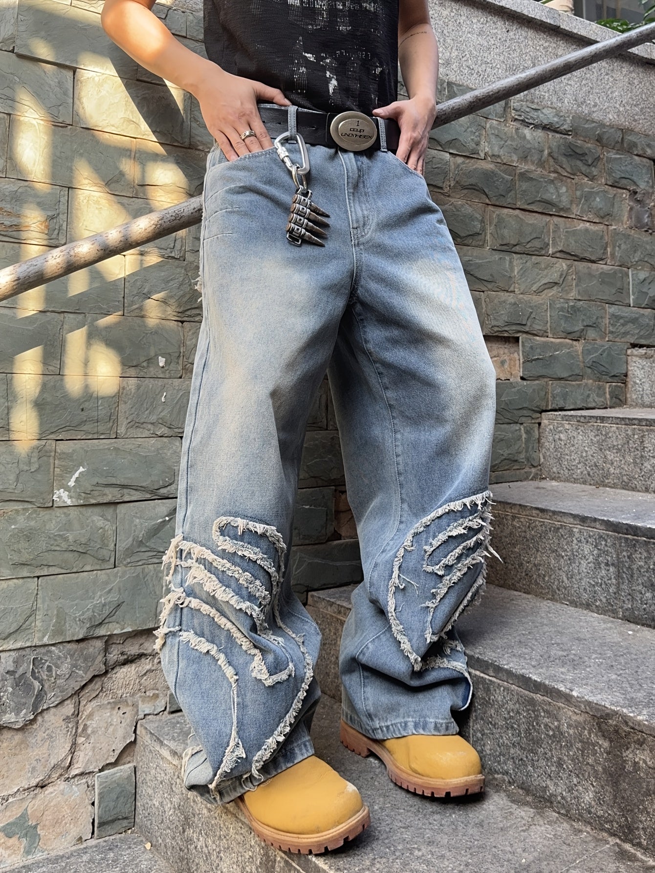 Men's Vintage High-Waist Loose Fit Jeans