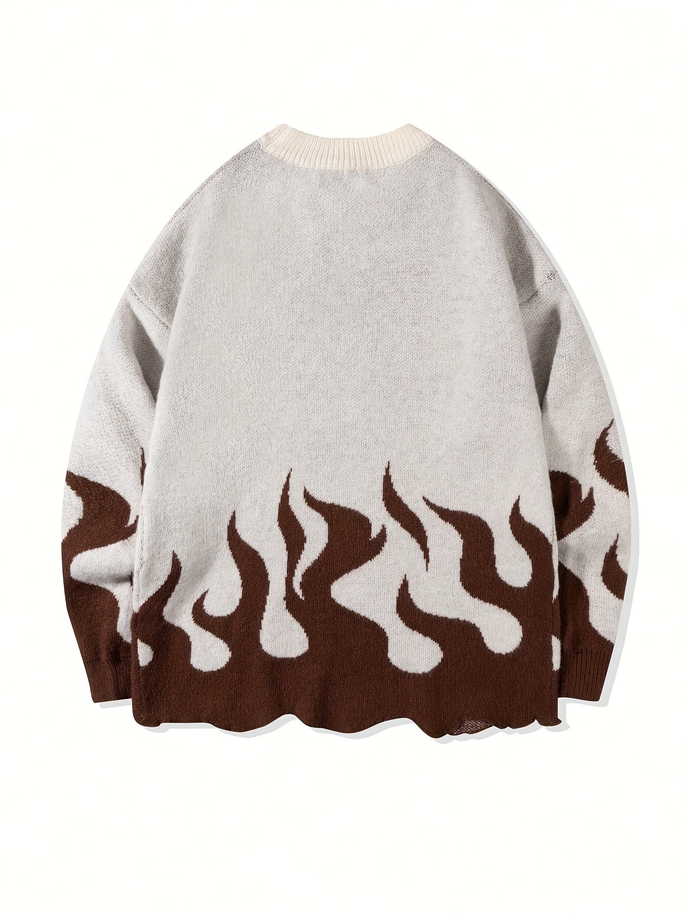 Flame Pattern Wavy Pullover