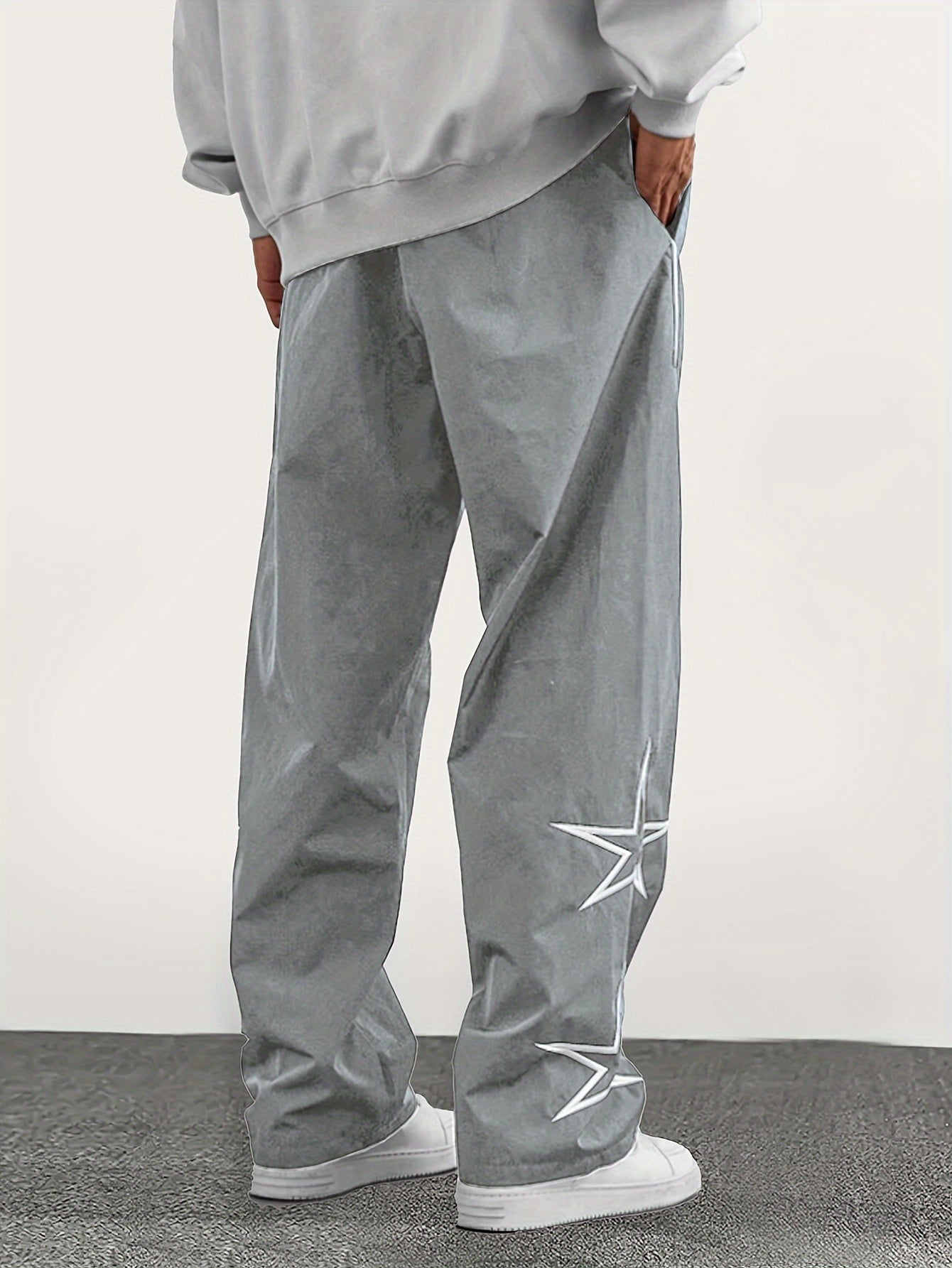 Casual Embroidered Star Trackpants