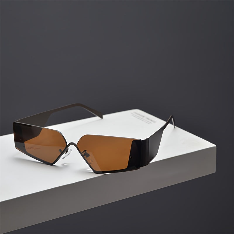 Rectangle Metal Frame Cat Eye Glasses