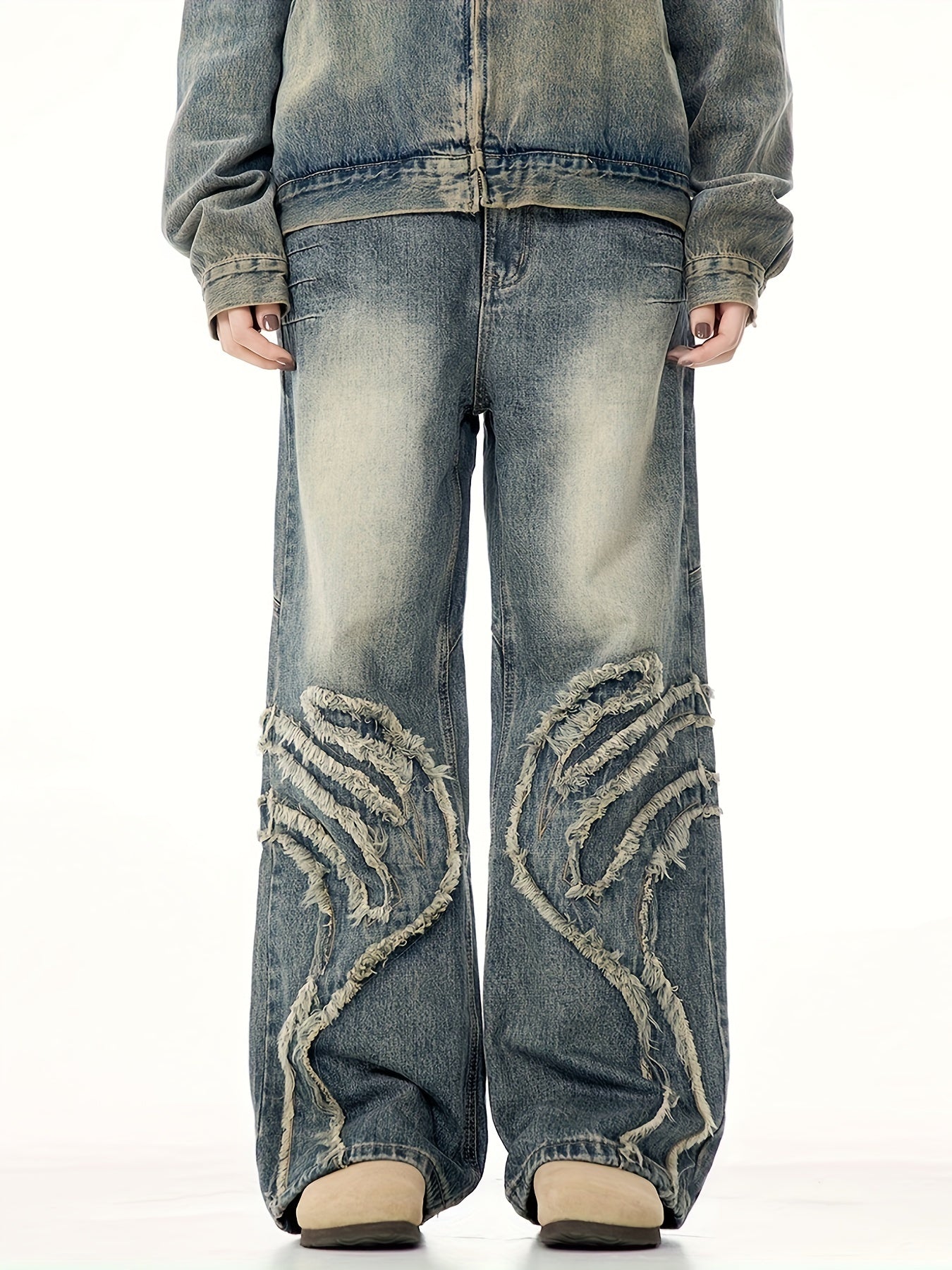 Vintage-Inspired Straight-Leg Jeans