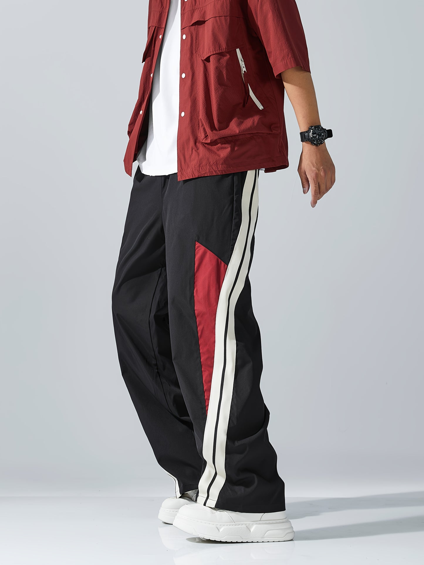 Casual Loose-Fit Straight-Leg Pants