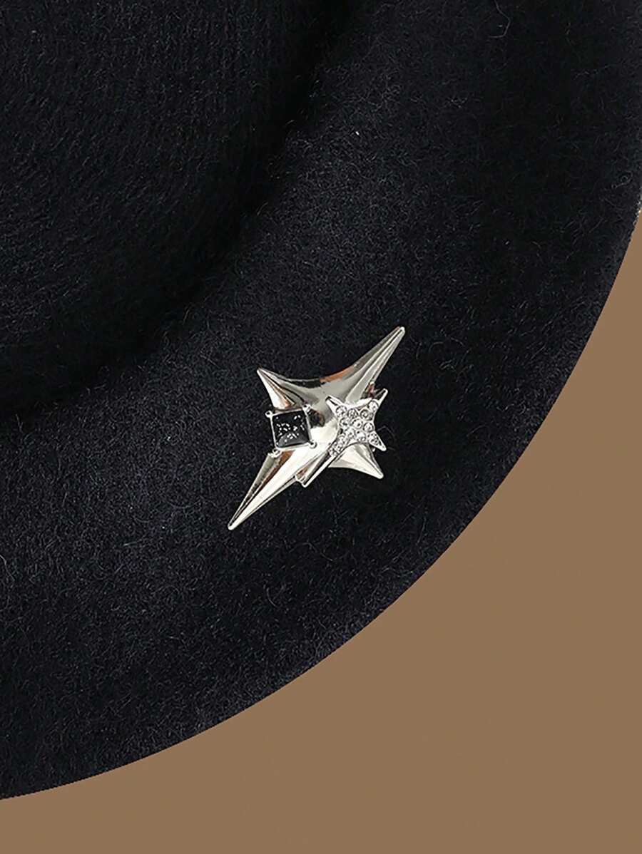 Men's Black Beret Hat