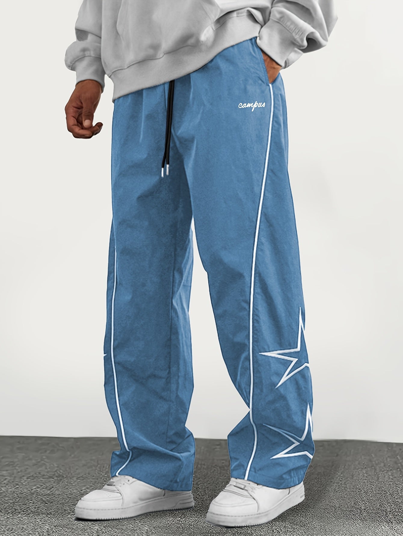 Casual Embroidered Star Trackpants
