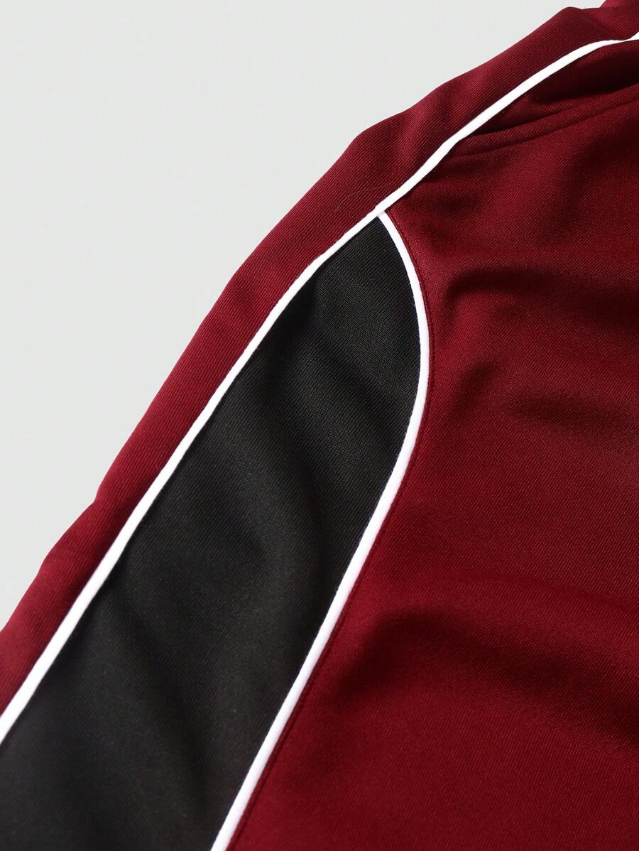 Men's Solid Color Patchwork Sweatpants