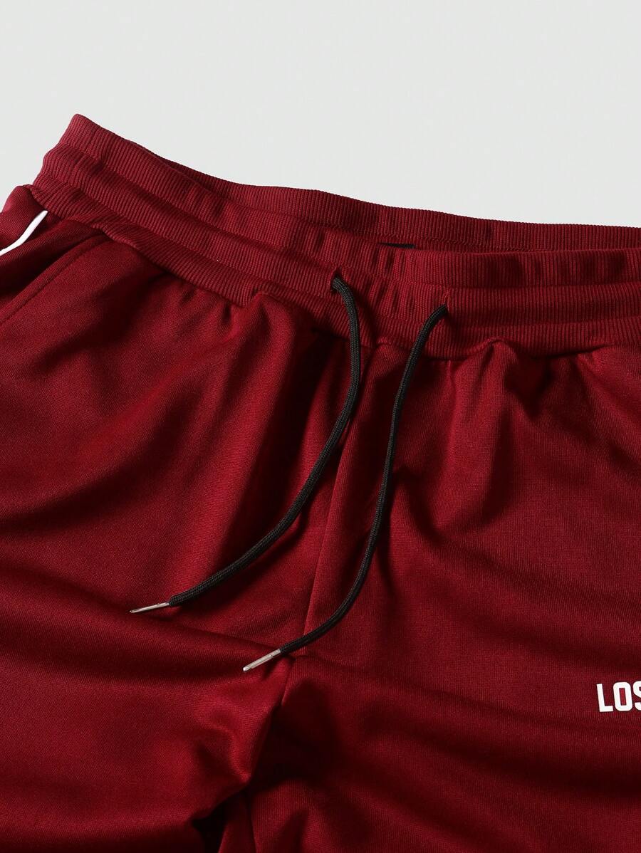 Men's Solid Color Patchwork Sweatpants