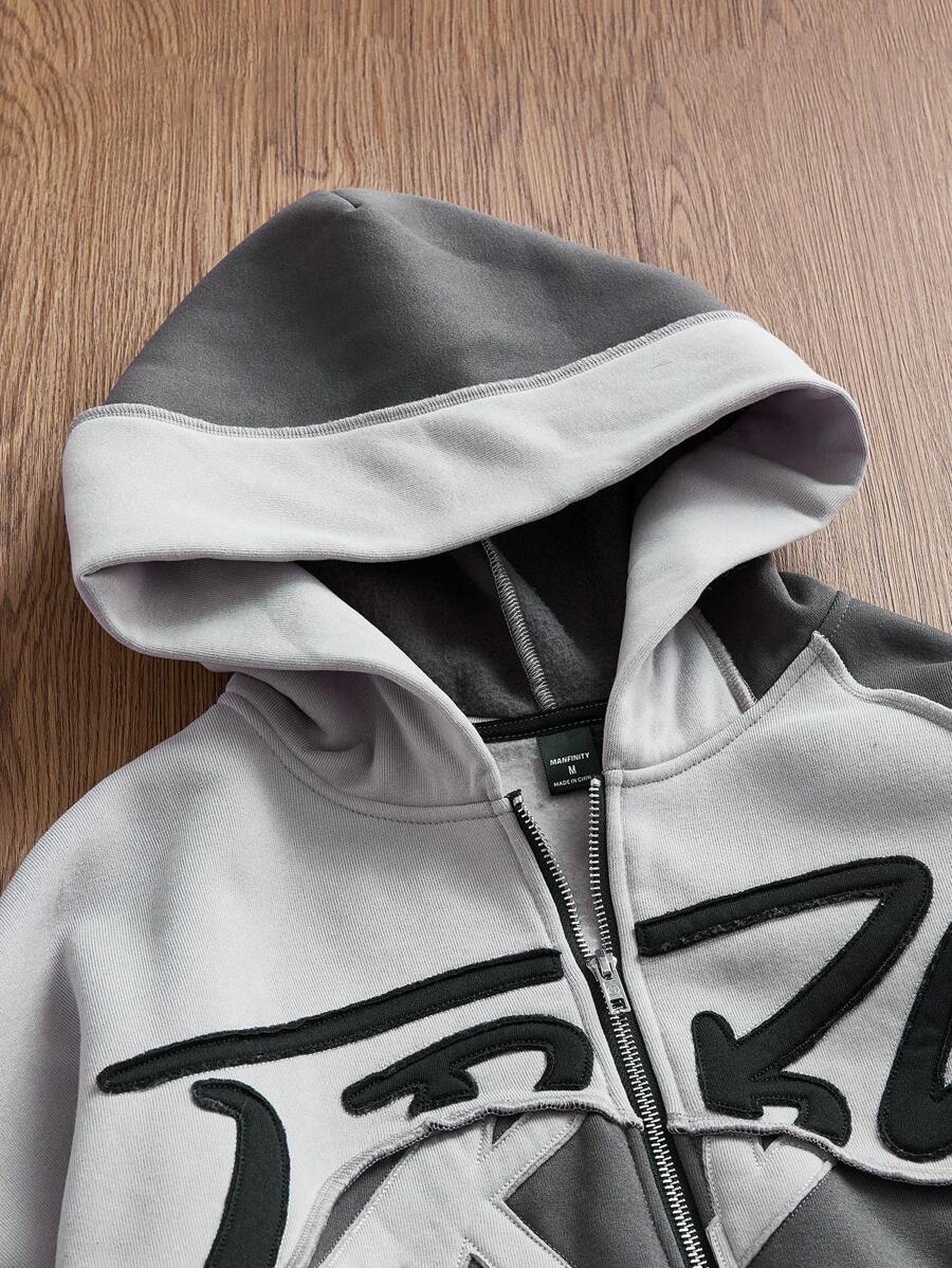 Men's Knitted Zipper Hoodie Sweatshirt With Jogger Pants Set
