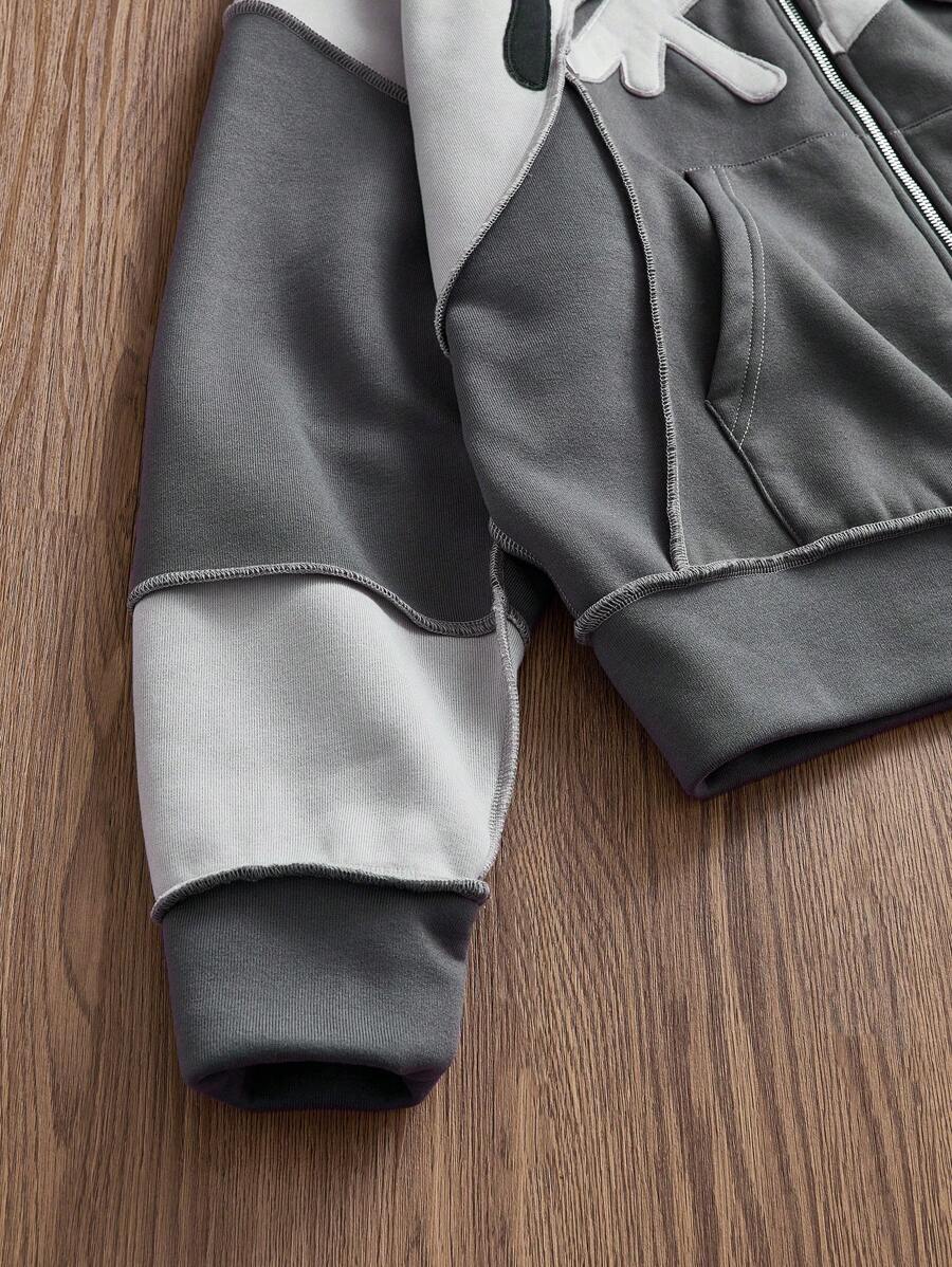Men's Knitted Zipper Hoodie Sweatshirt With Jogger Pants Set