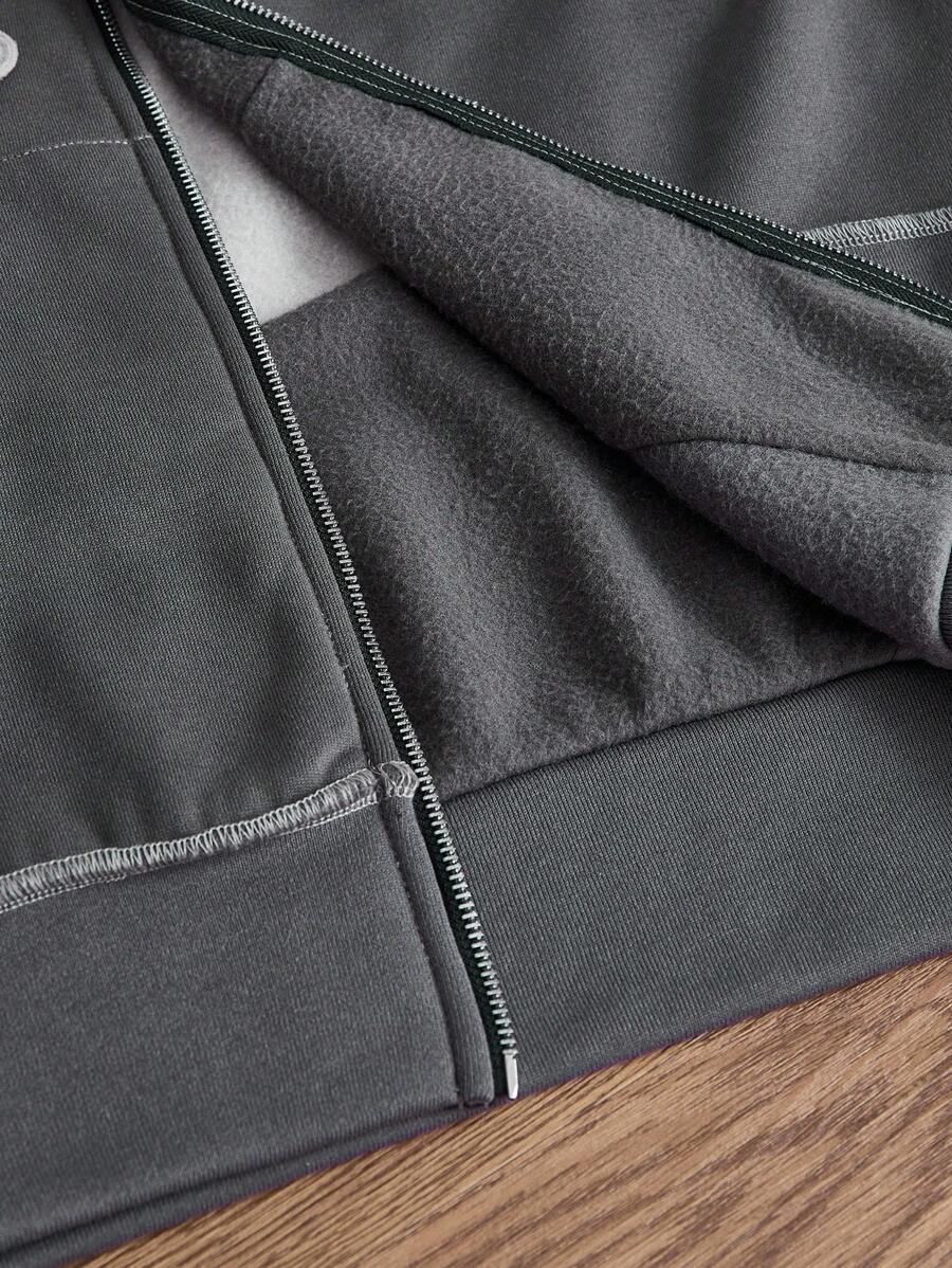 Men's Knitted Zipper Hoodie Sweatshirt With Jogger Pants Set