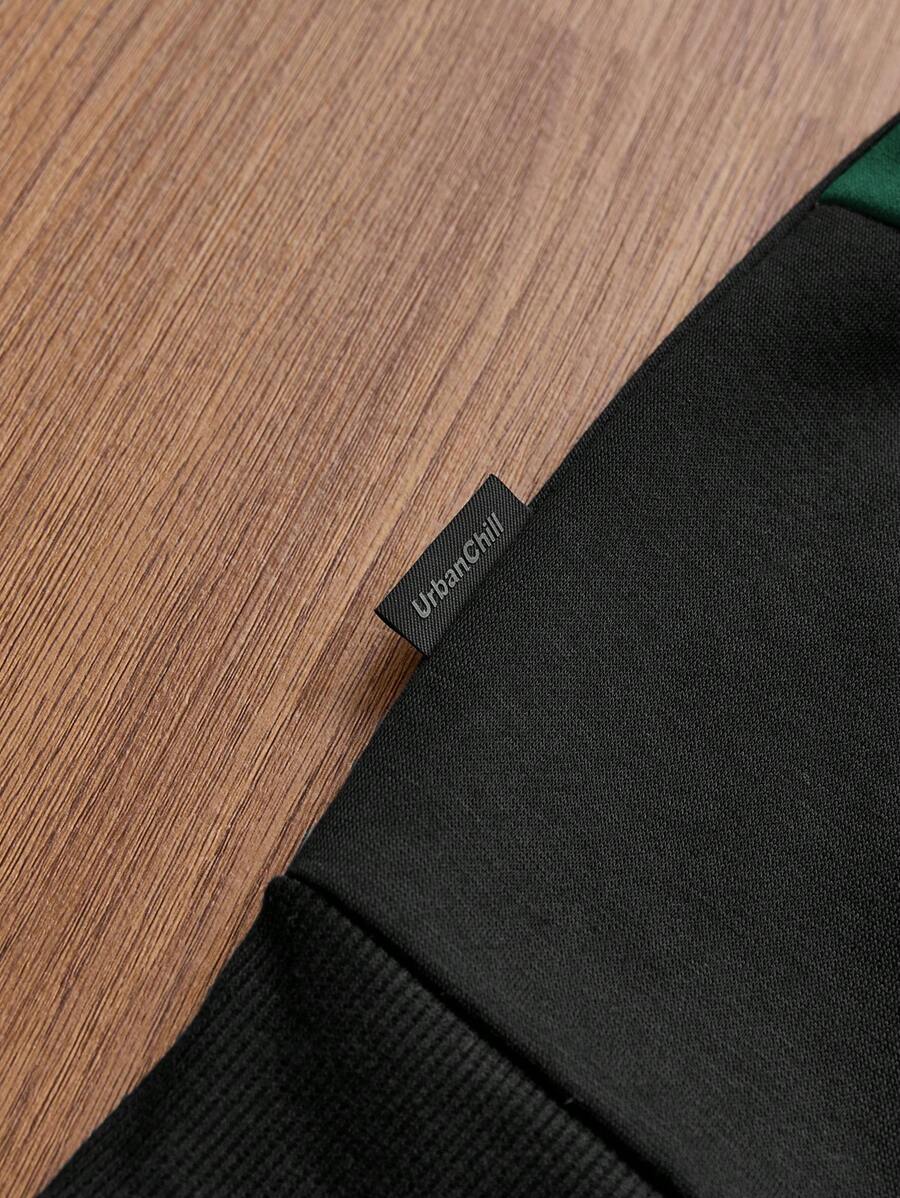 Knitted Everyday Casual Loose Patchwork Hoodie