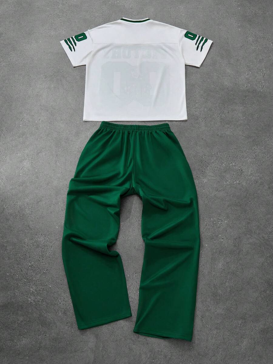 Men’s Short Sleeve T-Shirt And Pants 2pcs Set