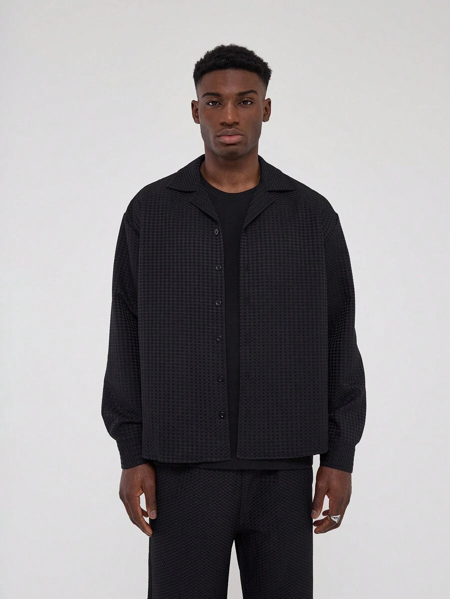 Woven Textured Button Up Shirt