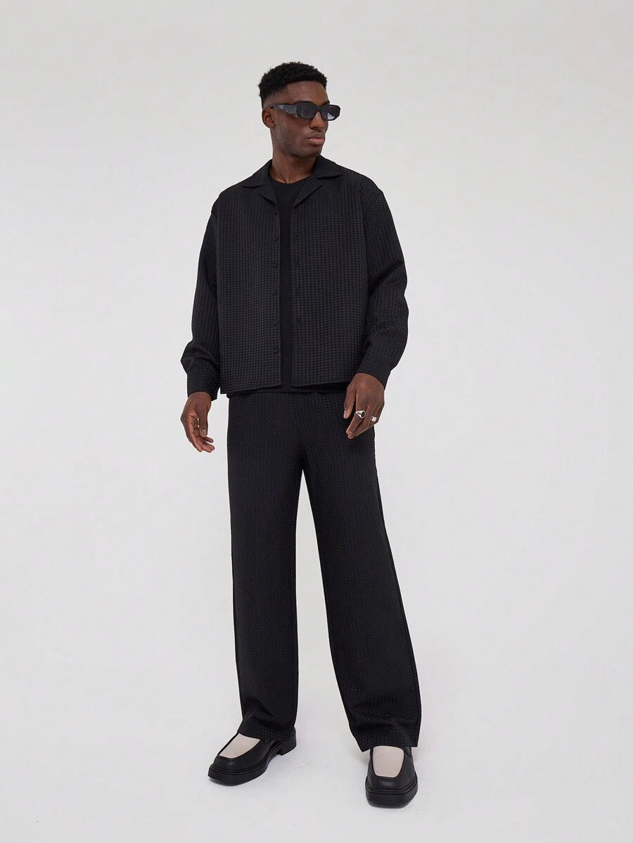 Woven Textured Button Up Shirt