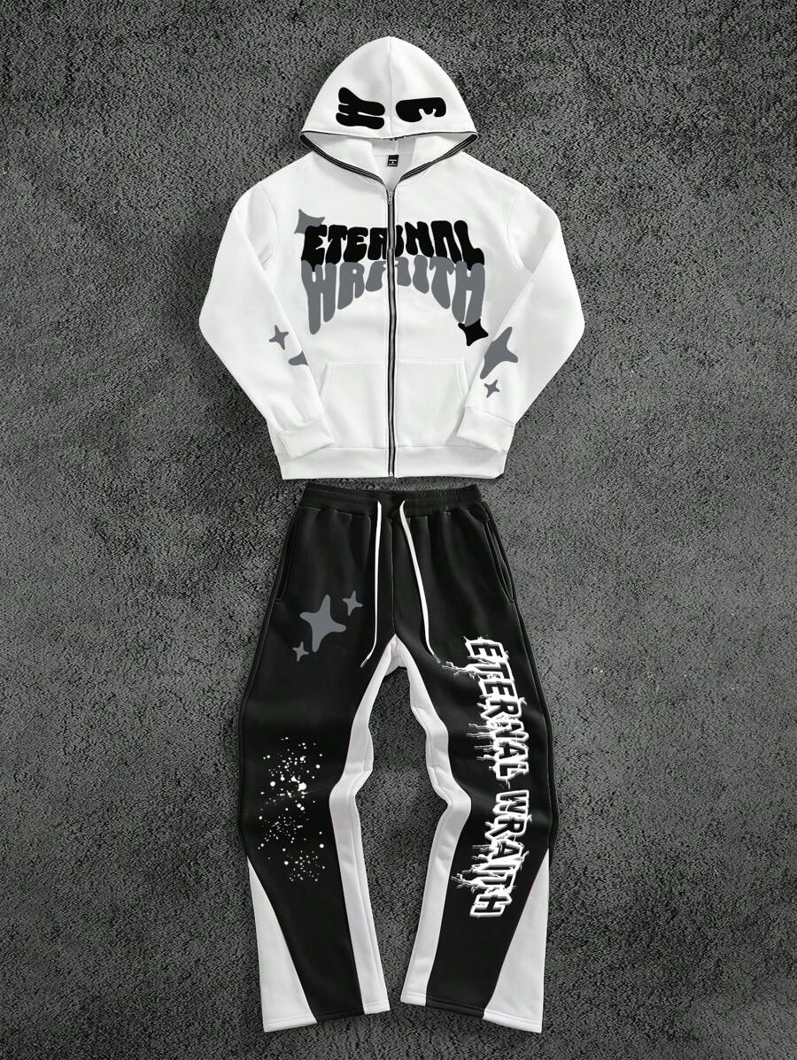 Men's Print Hoodie & Sweatpants 2 Pieces