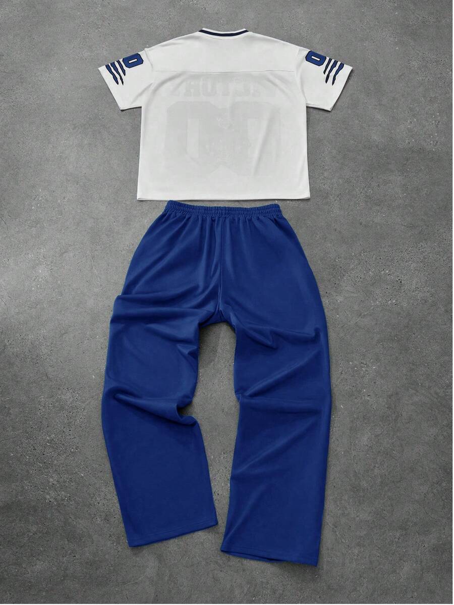 Men’s Short Sleeve T-Shirt And Pants 2pcs Set