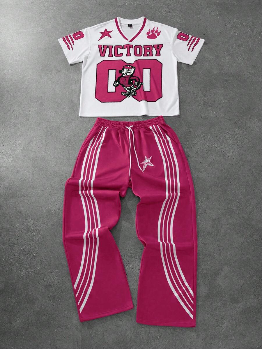 Men’s Short Sleeve T-Shirt And Pants 2pcs Set