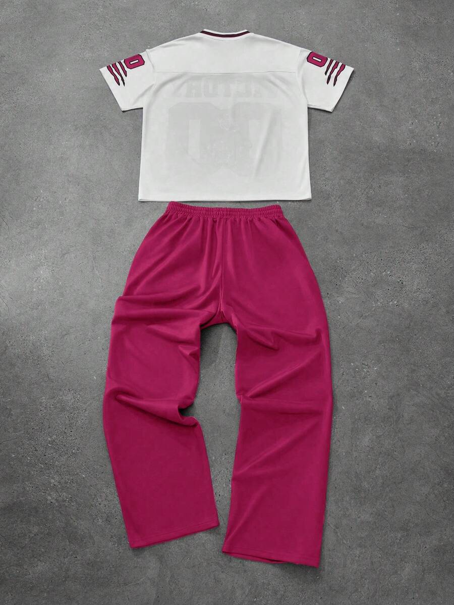 Men’s Short Sleeve T-Shirt And Pants 2pcs Set