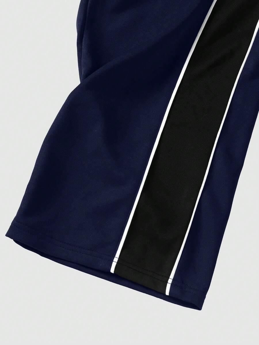 Men's Solid Color Patchwork Sweatpants