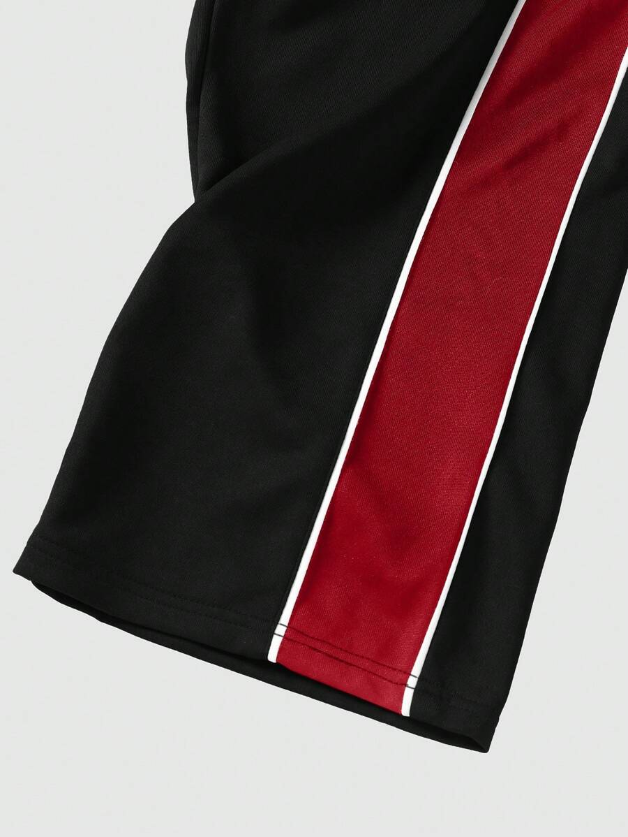 Men's Solid Color Patchwork Sweatpants