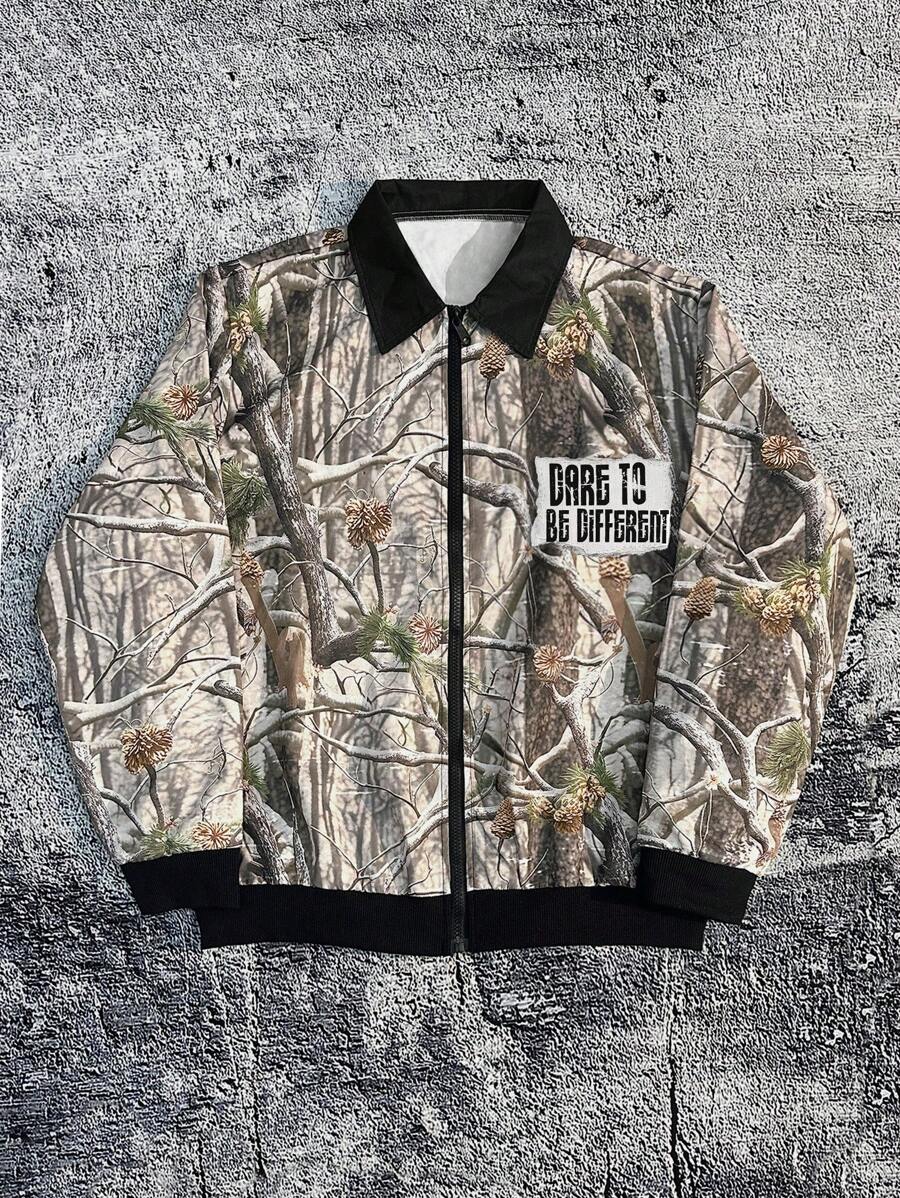Men's Casual Autumn Print Jacket