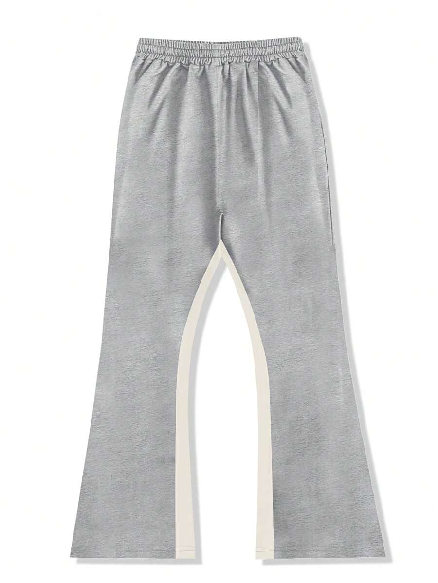 Men's Color Block Letter Graphic Drawstring Waist Sweatpants