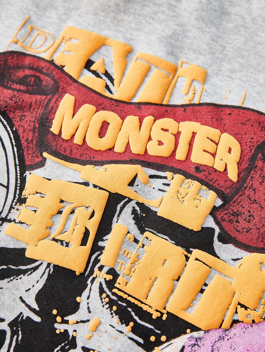 Gothic Skull Street Grey Hoodie