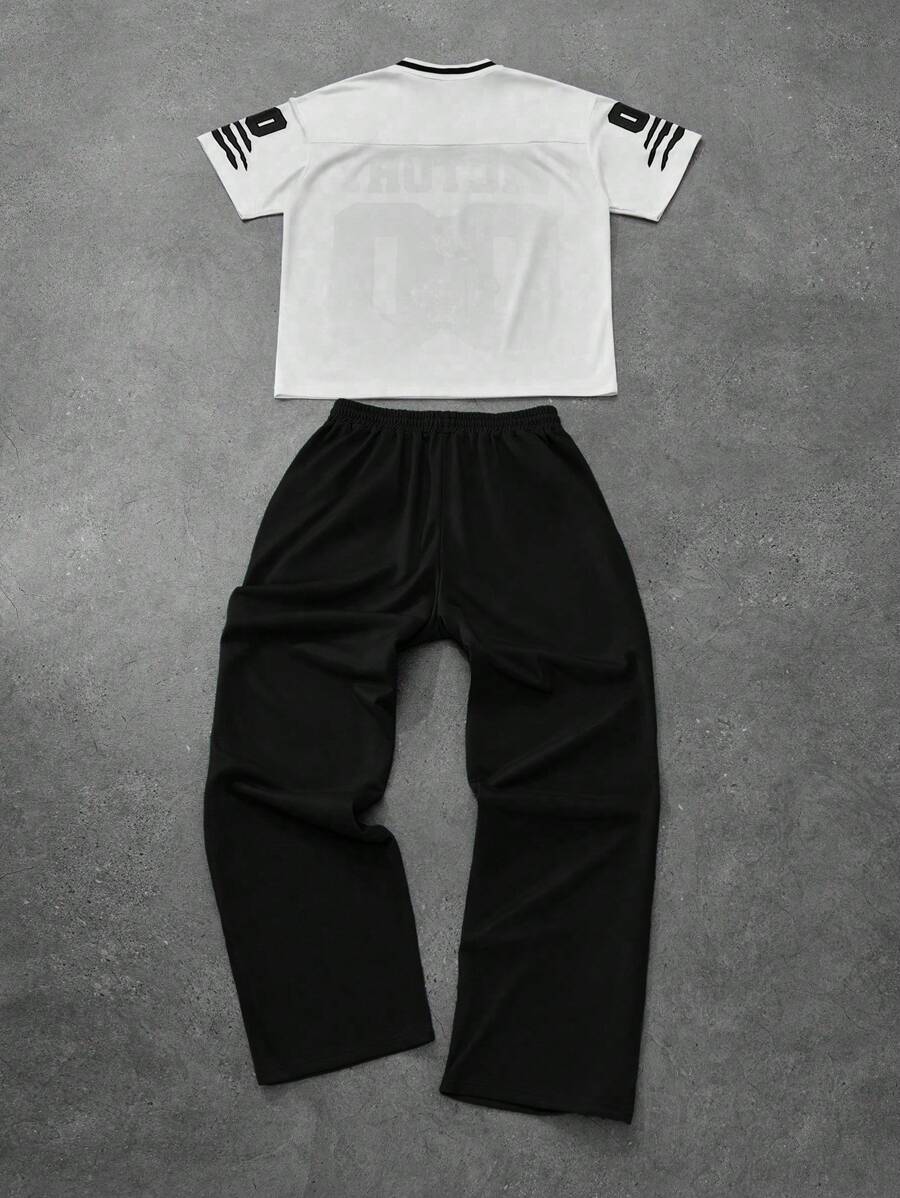 Men’s Short Sleeve T-Shirt And Pants 2pcs Set