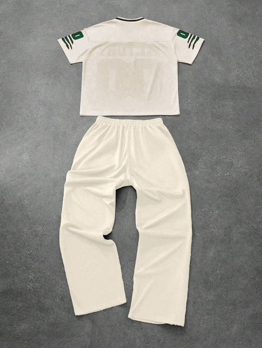 Men’s Short Sleeve T-Shirt And Pants 2pcs Set