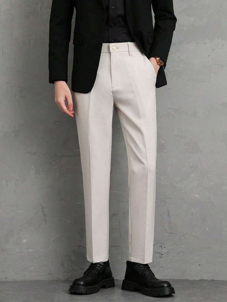Men's Straight Leg Casual Formal Pants