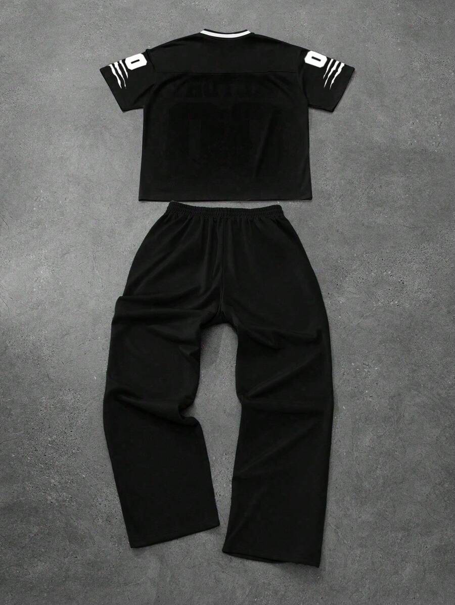 Men’s Short Sleeve T-Shirt And Pants 2pcs Set