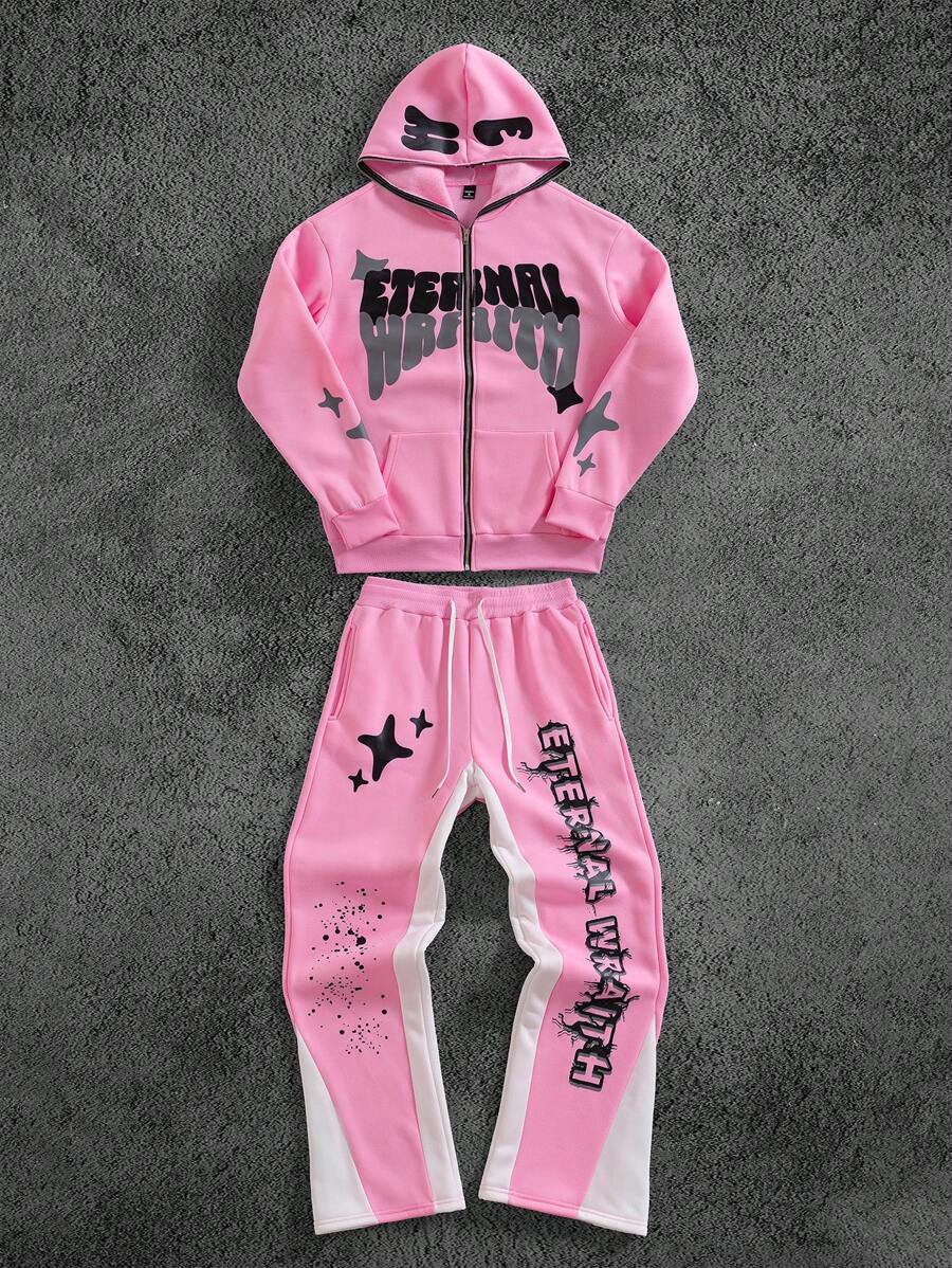 Men's Print Hoodie & Sweatpants 2 Pieces