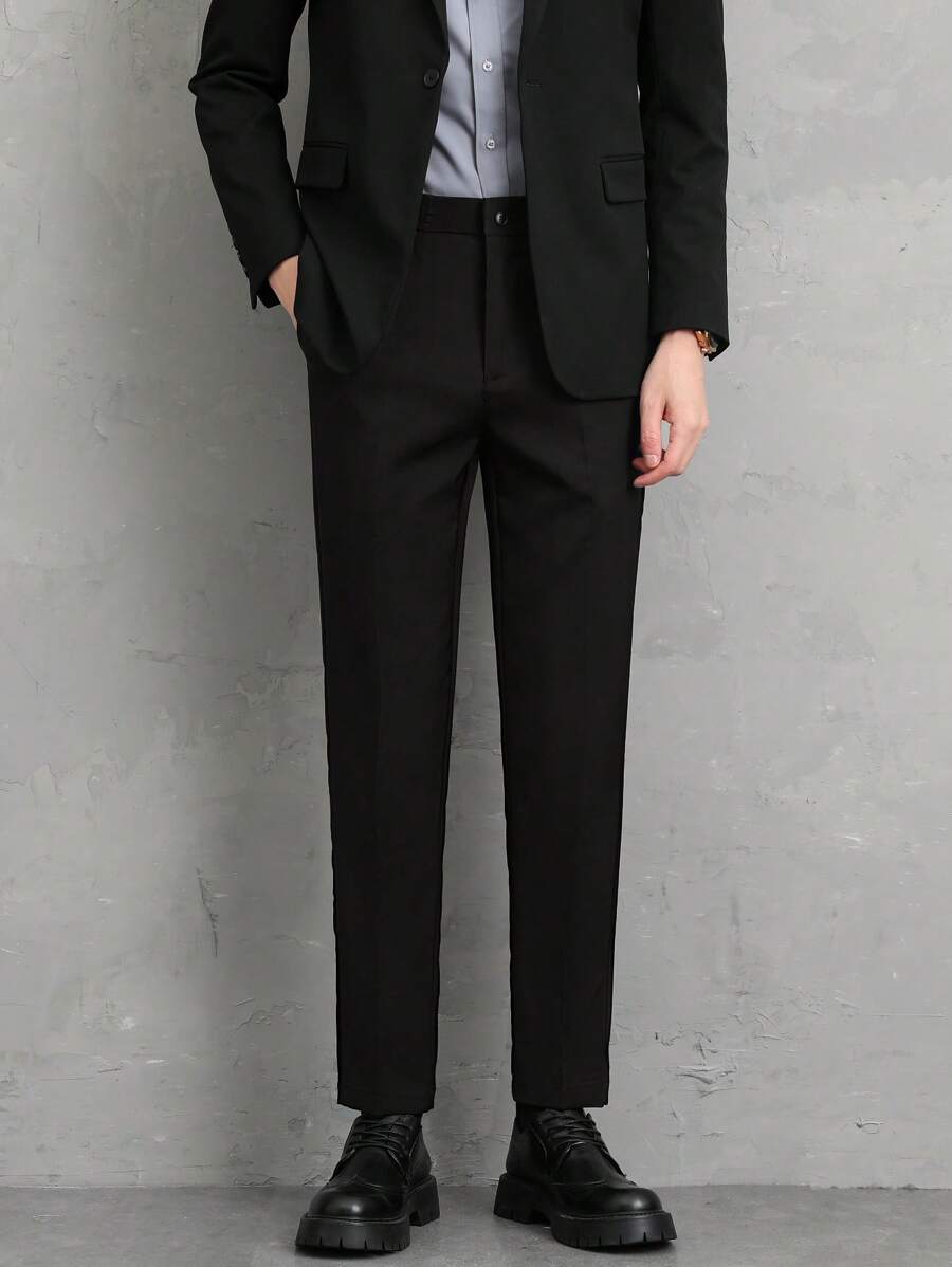 Men's Straight Leg Casual Formal Pants