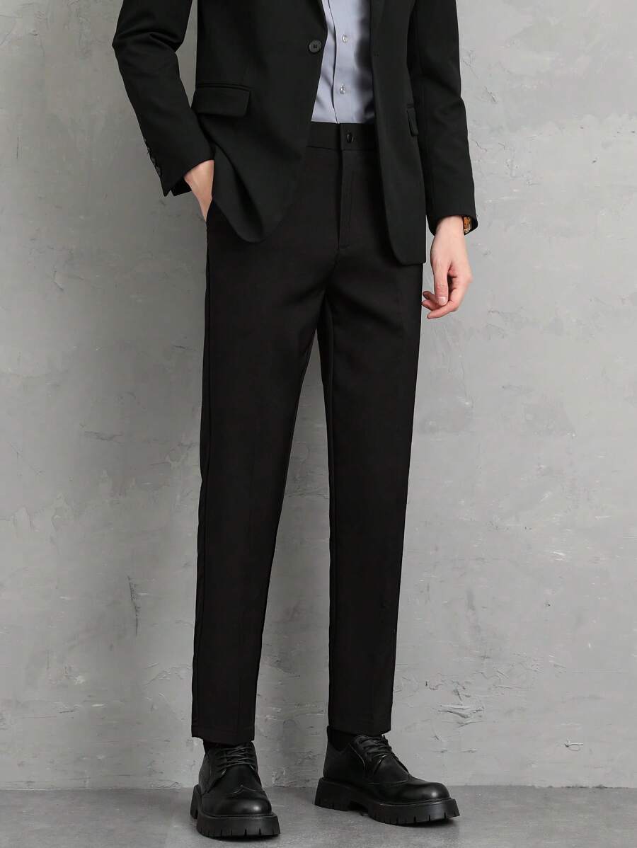 Men's Straight Leg Casual Formal Pants