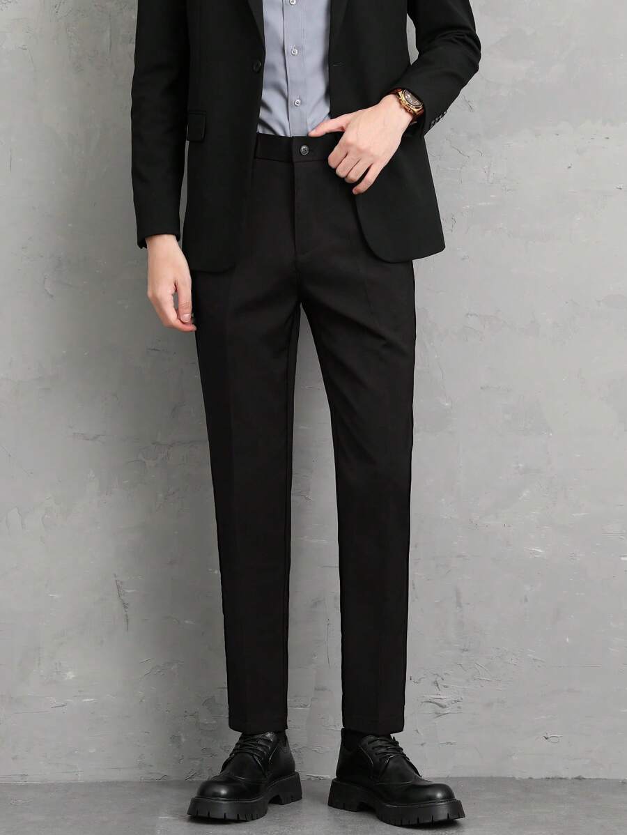 Men's Straight Leg Casual Formal Pants