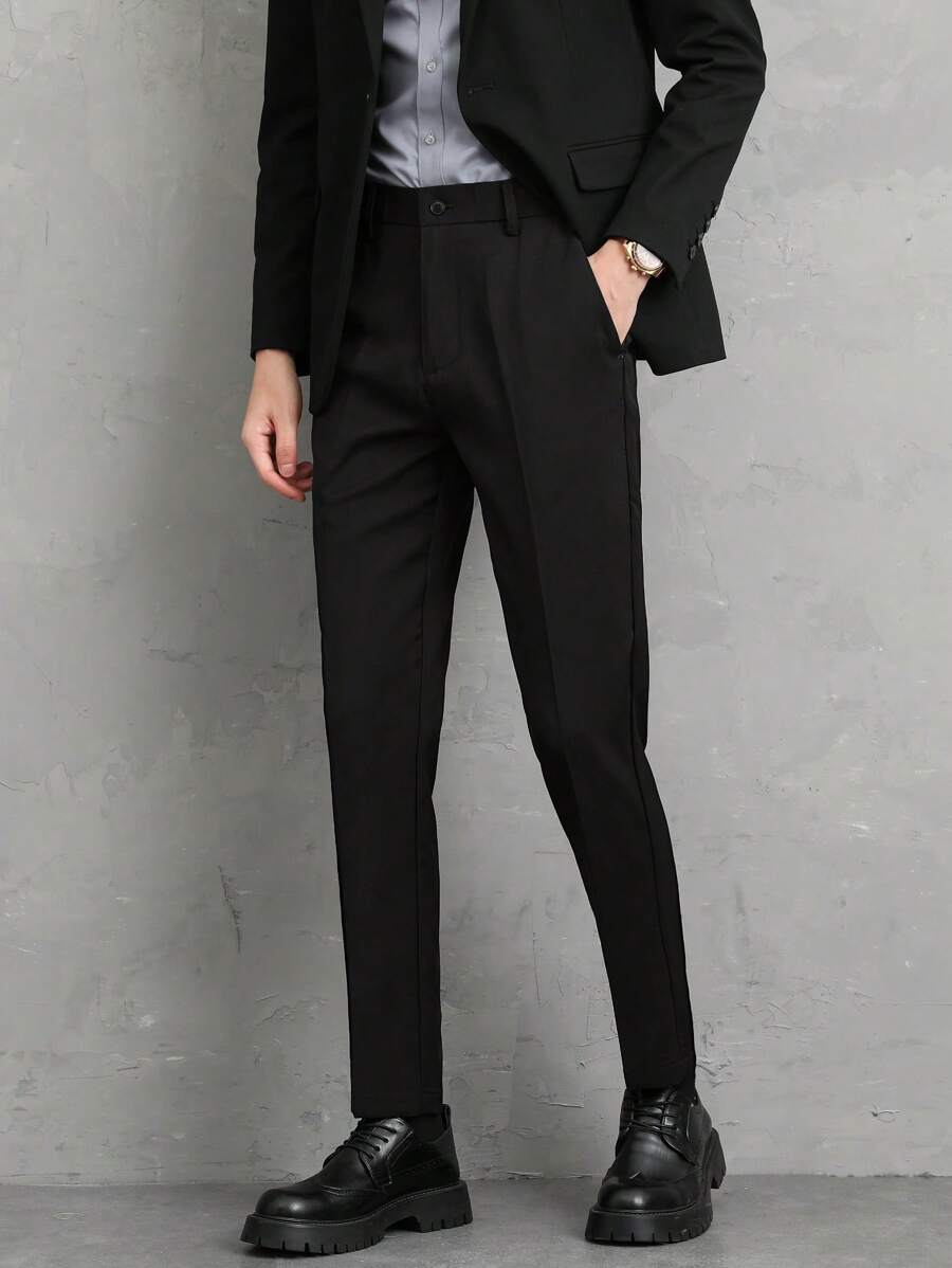 Men's Straight Leg Casual Formal Pants