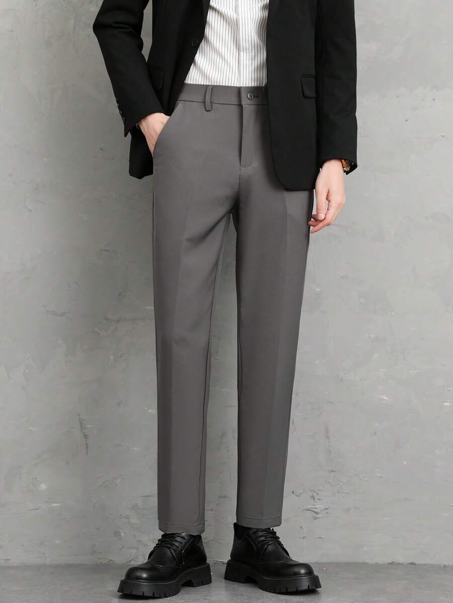 Men's Straight Leg Casual Formal Pants