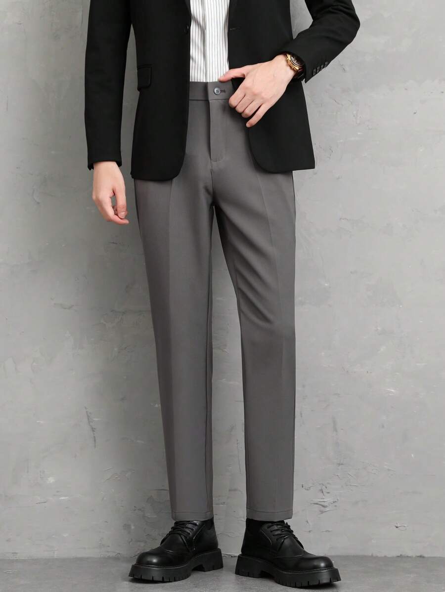 Men's Straight Leg Casual Formal Pants